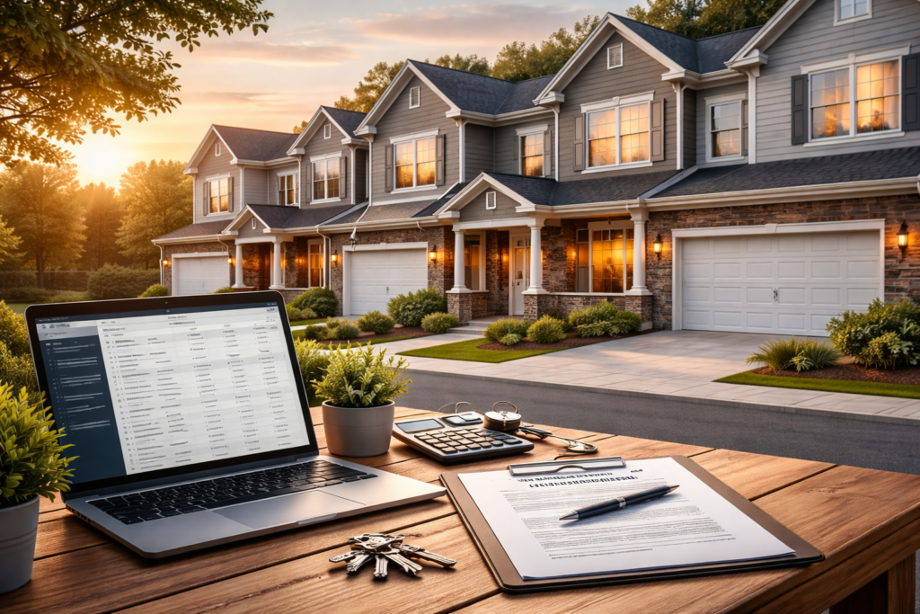 laptop contract and houses